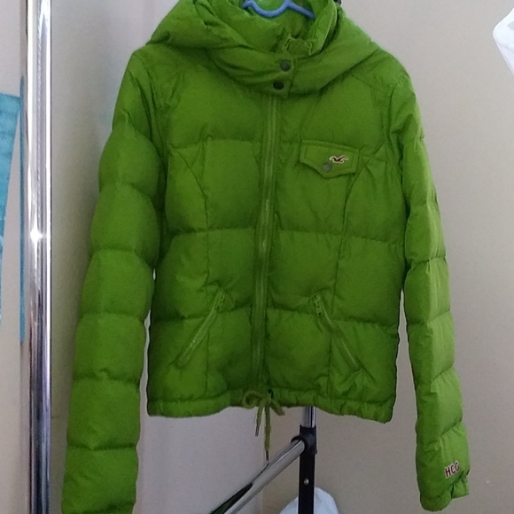 Hollister Green Down Puffer Jacket - Picture 1 of 5